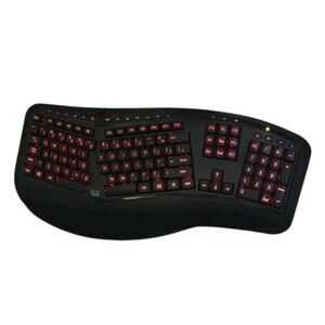 Adesso Desktop Ergonomic keyboard 3-Color Illuminated USB wired AKB-150EB